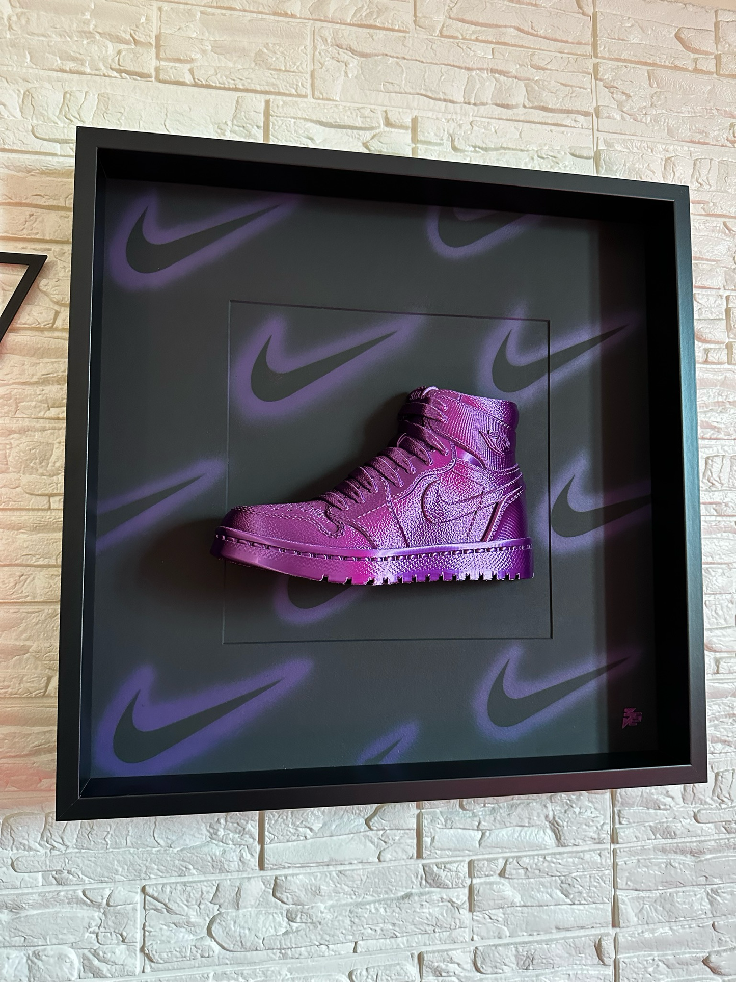 3D air Jordan alien purple frame